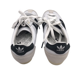 ADIDAS "SAMBA" LEATHER SNEAKER SHOES WHITE BLACK 5.5