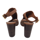 TORY BURCH LEATHER SLINGBACK BOOTIE SHOES TAN 10