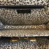 DUE FRATELLI CROC SHOULDER HANDBAG BROWN
