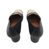 J MCLAUGHLIN LOAFER BLOCK HEEL SHOES BLACK CREAM 9.5