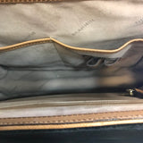 BRAHMIN SHOULDER CROC HANDBAG TAN BEIGE