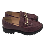 LOFT LOAFER TASSEL SHOES MAROON 6