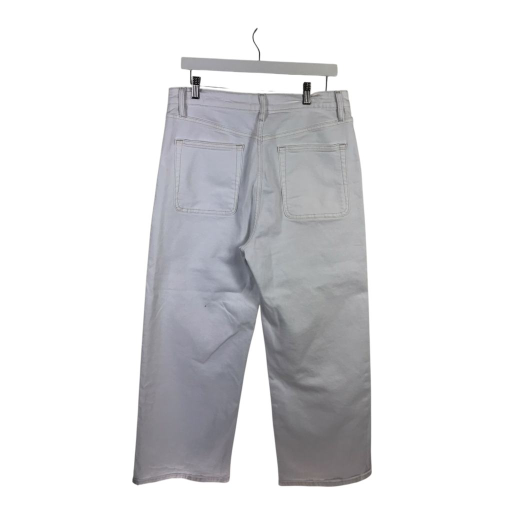 FRAME WIDE LEG DESIGNER JEANS WHITE 31
