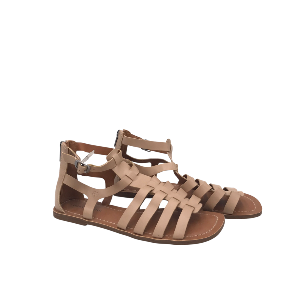 LUCKY BRAND GLADIATOR SANDAL SHOES TAN 9M