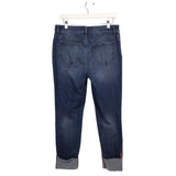 CHICO'S EMBROIDERED ANKLE JEANS BLUE GREEN 0.5R