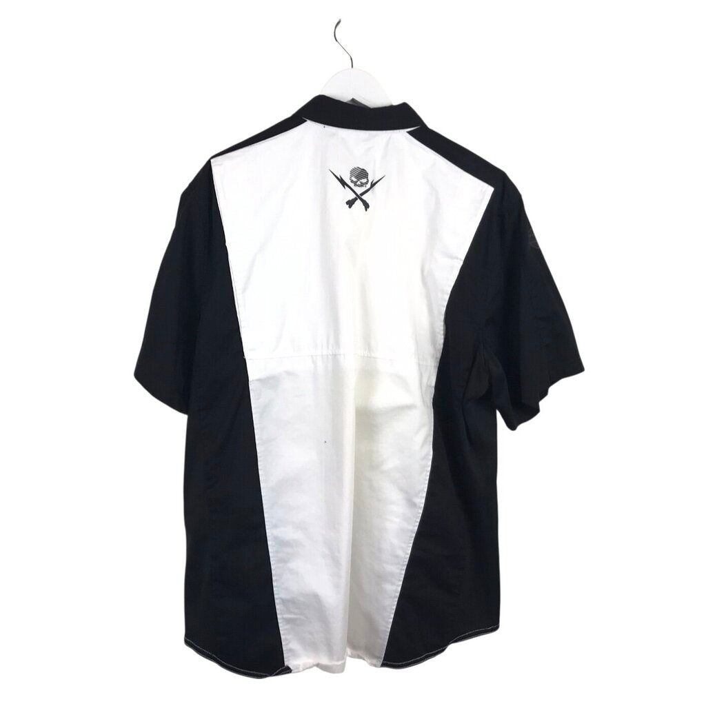 HARLEY DAVIDSON SHORT SLEEVE MEN SHIRT BLACK WHITE XLARGE