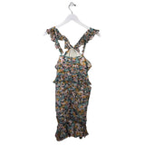 MINI FLORAL SLEEVELESS DESIGNER DRESS PINK GREEN 4