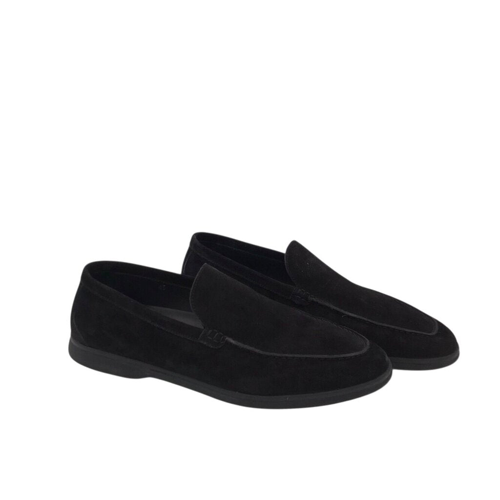 SCAROSSO RET$385 SUEDE LOAFER MEN SHOE BLACK 45