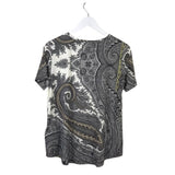 ETRO PRINT TEE SHORT SLEEVE DESIGNER TOP WHITE BLACK 44