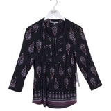 DANIEL RAINN NWT LONG SLEEVE TOP BLACK PURPLE SMALL