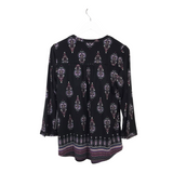 DANIEL RAINN NWT LONG SLEEVE TOP BLACK PURPLE SMALL