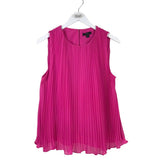 J. CREW ACCORDION PLEATED SLEEVELESS TOP FUCHSIA MEDIUM