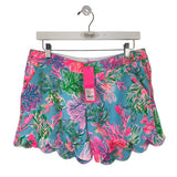LILLY PULITZER NWT$78 SCALLOP DESIGNER SHORTS PINK BLUE 4