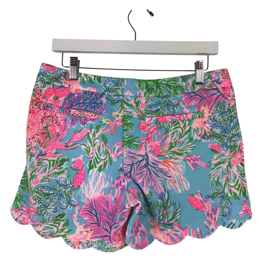 LILLY PULITZER NWT$78 SCALLOP DESIGNER SHORTS PINK BLUE 4