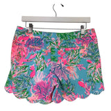 LILLY PULITZER NWT$78 SCALLOP DESIGNER SHORTS PINK BLUE 4