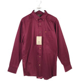 ARIAT NWT$59 LONG SLEEVE MEN SHIRT MAROON MEDIUM