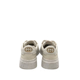 GUCCI GG TENNIS EMBOSSED SNEAKERS LUXE SHOES WHITE 39