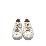 DOLCE VITA RET$149 LASER CUT EMBELLISHED SNEAKERS SHOES WHITE 8