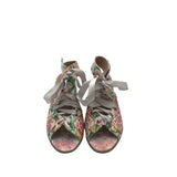 L'ARTISTE BUBBLY LACE UP SANDAL SHOES PINK GREEN 9