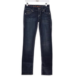 ROCK REVIVAL CONTRAST SITITCHING STRAIGHT JEANS NAVY 26