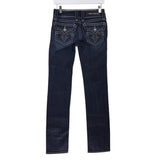 ROCK REVIVAL CONTRAST SITITCHING STRAIGHT JEANS NAVY 26