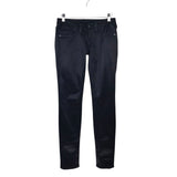 RET$238 SATIN SKINNY DESIGNER PANT BLACK 26