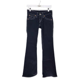TRUE RELIGION CONTRAST SITITCHING BOOTCUT JEANS BLACK 26