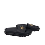 LOGO SLIDE DESIGNER SHOES BLACK GOLD 7