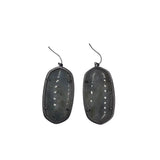 KENDRA SCOTT DANGLE GEMSTONE EARRINGS GRAY