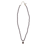 MALA AND MANTRA RET$88 FACETED BIRTHSTONE NECKLACE GARNET