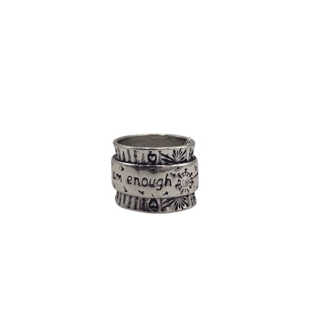 .925 I AM ENOUGH RING SILVER 7