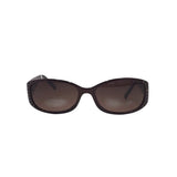 FOSSIL PLASTIC FRAME RHINESTONES SUNGLASSES/READERS BROWN