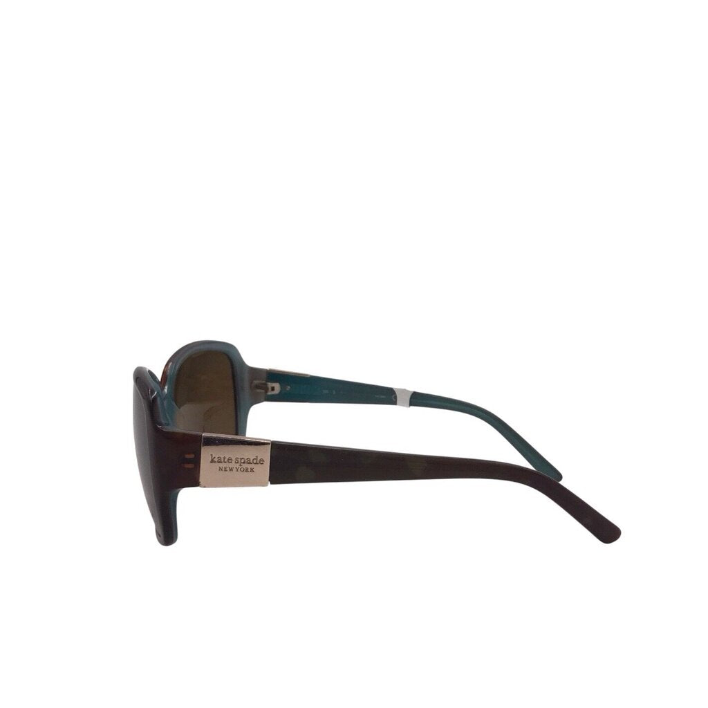 KATE SPADE POLARIZED PLASTIC FRAME SUNGLASSES/READERS BROWN TEAL