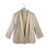 CHICO'S TEXTURED LONG SLEEVE BLAZER CREAM 3