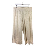 CHICO'S NWT TEXTURED WIDE CROP PANT CREAM 2.5