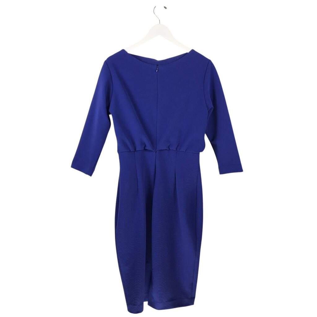 BADGLEY MISCHKA COWL 3/4 SLEEVE DESIGNER DRESS BLUE LARGE