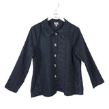 NICHE TEXTURED LONG SLEEVE BLOUSE BLACK MEDIUM