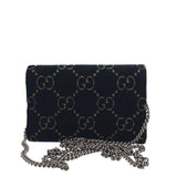 GUCCI DIONYSUS VELVET SUPER MINI LUXE HANDBAG NAVY