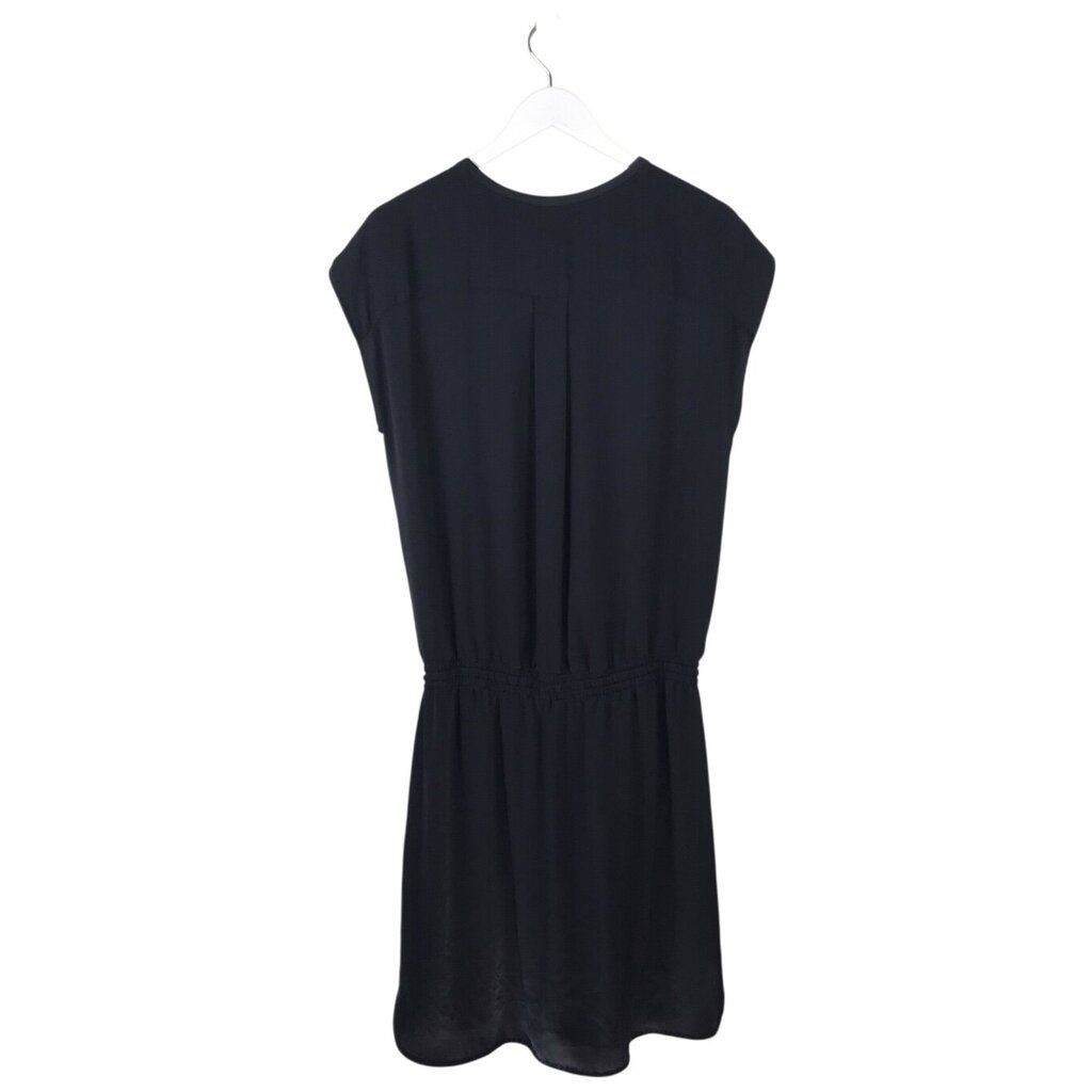 VINCE DRAWSTRING CAP SLEEVE DESIGNER DRESS BLACK SMALL