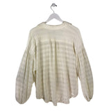 SKIES ARE BLUE LONG SLEEVE TOP IVORY XSMALL