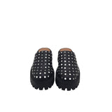 DOLCE VITA RET$65 STUDDED MULE SHOES BLACK SILVER 7