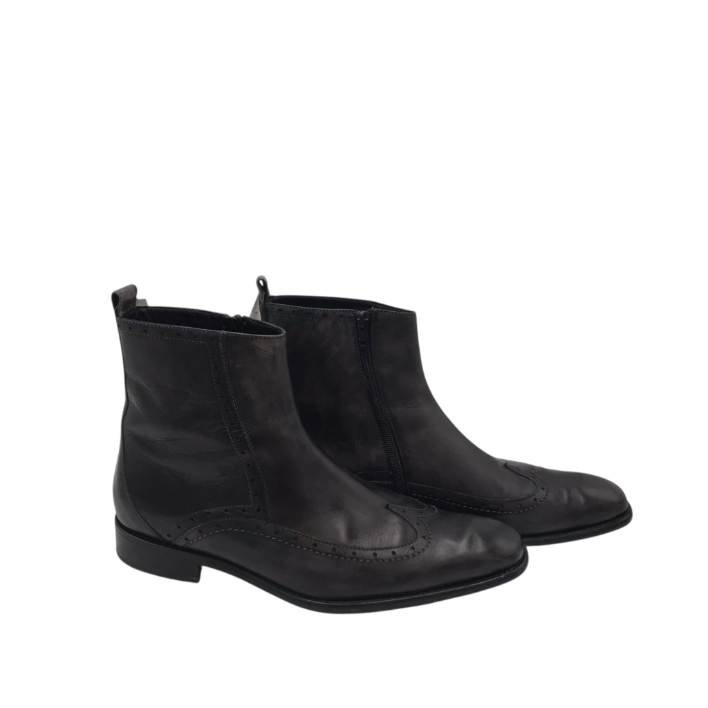 PAUL FREDRICK WINGTIP ANKLE BOOTS MEN SHOE BLACK 11