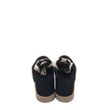 TOMS LACE-UP ESPADRILLE SHOES BLACK CREAM 8