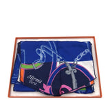 HERMES "L' INSTRUCTION du ROY" SILK SCARF LUXE ACCESSORIES BLUE