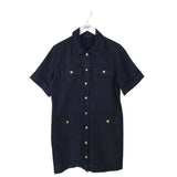 J. CREW LINEN SHORT SLEEVE DRESS BLACK 8