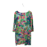 LILLY PULITZER LONG SLEEVE DESIGNER DRESS GREEN PINK LARE