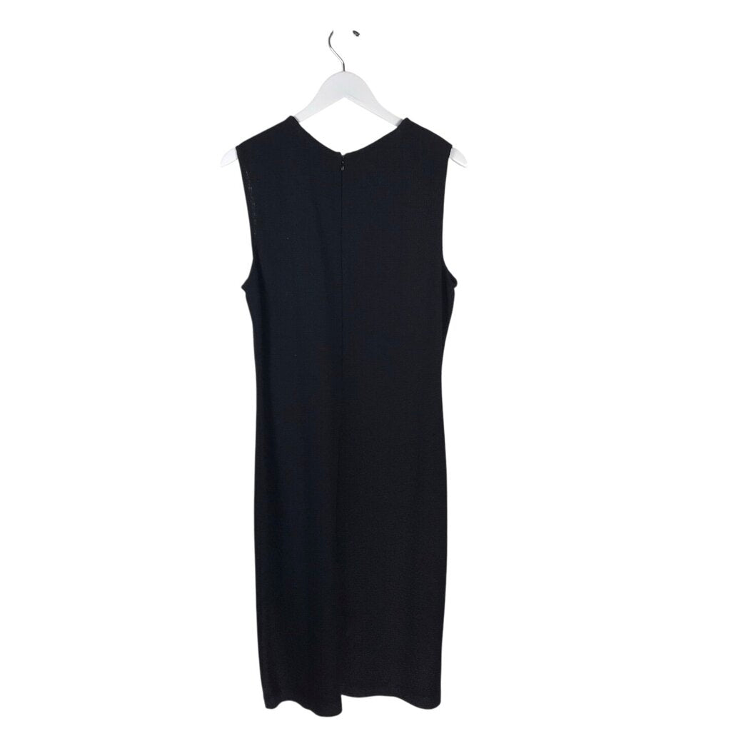 ST JOHN SLEEVELESS DESIGNER DRESS BLACK 14
