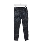 7 FOR ALL MANKIND COATED SLIM DESIGNER JEANS BLACK SILVER 28