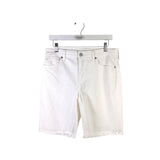 CHICO'S NWT DENIM BERMUDA SHORTS WHITE 0.5