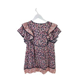 DEAR JOHN CAP SLEEVE TOP NAVY PINK MEDIUM